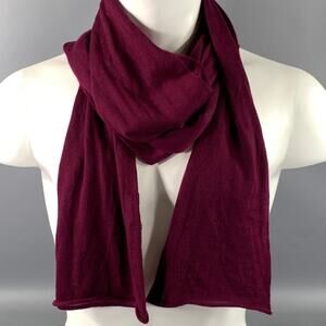 LANVIN Burgundy Purple Knit Cashmere Scarves